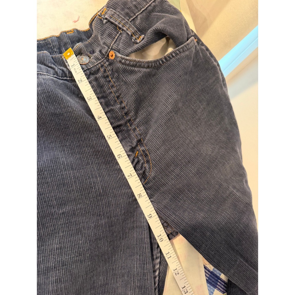 Vintage Levis 716 Student Orange Tab Corduroy Pants Navy Blue Talon 42 Zip 29x32 - Picture 7 of 9